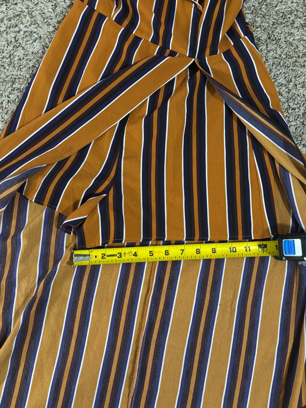 Windsor Women’s Mustard Striped Romper with Maxi Skirt | Boho Vacation Romper - Picture 15 of 16